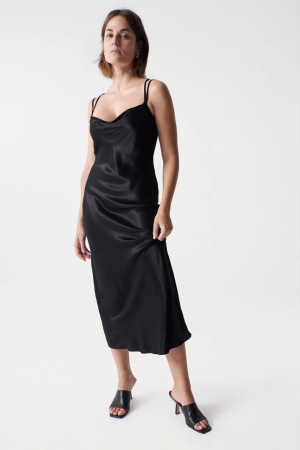 Rochii - Rochie midi Salsa Jeans cu aspect de satin