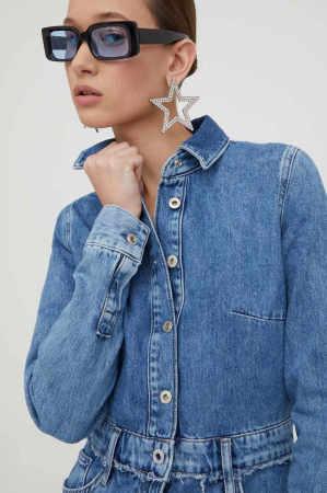 Rochie de denim Karl Lagerfeld Jeans cu aspect 2in1 [3]