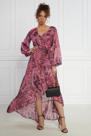 Rochie asimetrica Guess cu imprimeu paisley W3YK48 [4]