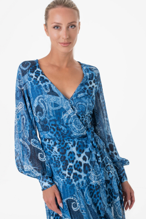 Rochie asimetrica Guess cu imprimeu paisley W3YK48 [3]