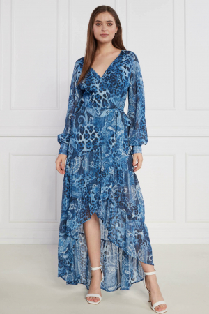 Rochie asimetrica Guess cu imprimeu paisley W3YK48 [5]