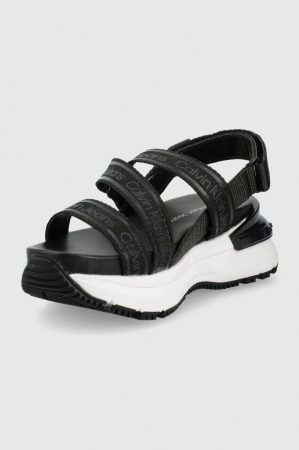 Sandale Calvin Klein jeans cu talpa flatform si logo [3]