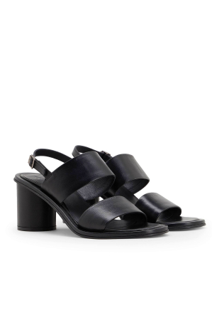 Sandale din piele 8 by YOOX cu toc rotund [3]