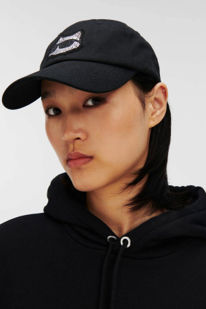 Karl Lagerfeld women's hat with Choupette rhinestone appliqué [2]