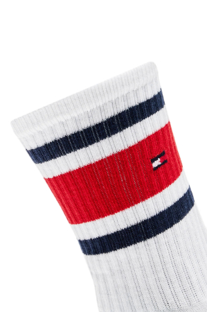 Set 2 perechi sosete lungi Tommy Hilfiger albe cu dungi [3]