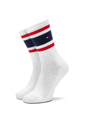 Set 2 perechi sosete lungi Tommy Hilfiger albe cu dungi [2]