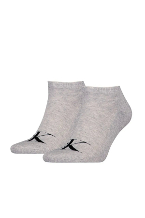 Sosete barbati - Set 2 perechi sosete scurte Calvin Klein Jeans negre albe gri logo
