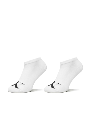 DAMA - Set 2 perechi sosete scurte Calvin Klein albe logo CK