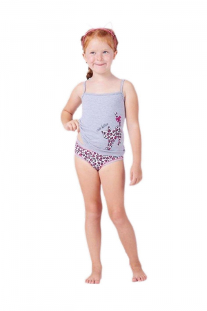 Lenjerie intima copii - Set 2 tricou si chiloti fete Rossoporpora CB142