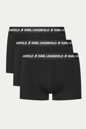 Lenjerie intima barbati - Set 3 boxeri negri din bumbac organic Karl Lagerfeld A1M47151