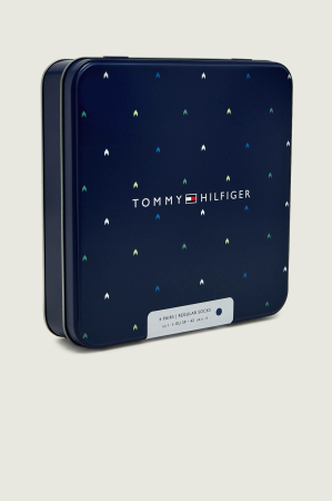 Set 4 perechi sosete lungi Tommy Hilfiger bleumarin cu logo [3]