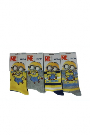 Lenjerie intima copii - Set 4 sosete copii Minions PH4705