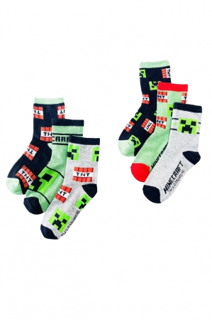 Lenjerie intima copii - Set 6 sosete copii Minecraft