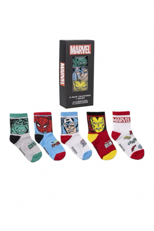 Sosete si dresuri copii - Set 5 sosete copii Marvel 2900001536