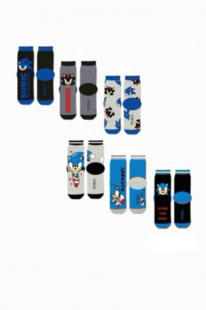 Super Reduceri -30%  Use code MEGA30 - Set 6 sosete copii Sonic 39135