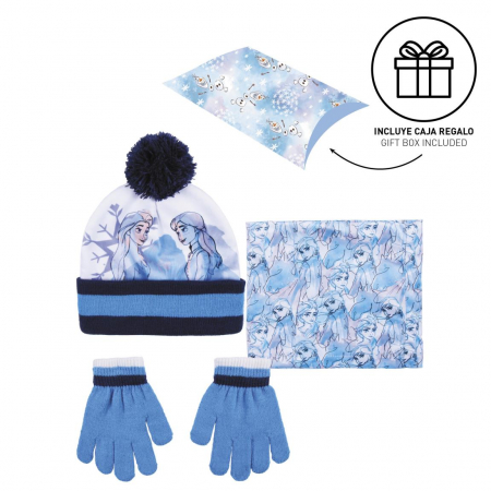 Accesorii imbracaminte copii - Set caciula-fular-manusi Frozen, Masura unica