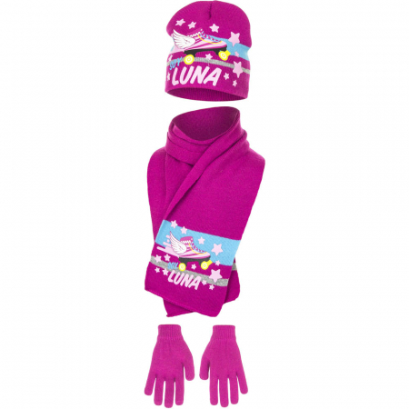 Accesorii imbracaminte copii - Set caciula-fular-manusi Soy Luna PH4553