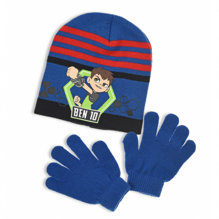 Toate Produsele - Set caciula-manusi Ben 10, albastru, Marime 52