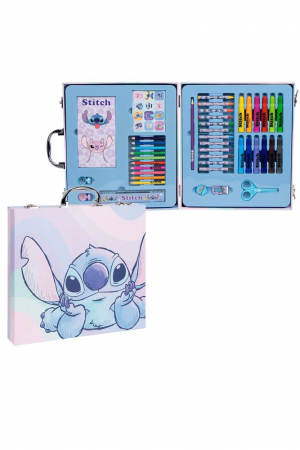 PAPETERIE - Set Complet pentru Desenat Disney Stitch, 42 de Elemente