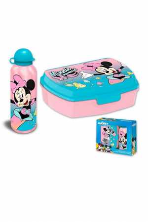 Alte accesorii scolare - Set cutie sandwich plastic fara BPA si sticla apa din aluminiu