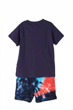 Set de pantaloni scurti si tricou Eleven Paris, Albastru ,Marime 4 ani [2]