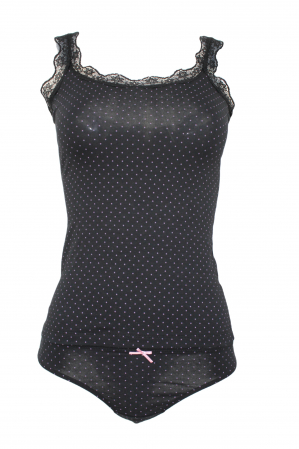 Maiouri si Body-uri - Set maiou si chiloti dama Magic dream, model 8137, Negru,  S