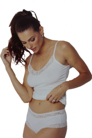 Super Reduceri -30%  Use code MEGA30 - Set maiou si chiloti dama Magic dream, model 8163, Alb, S
