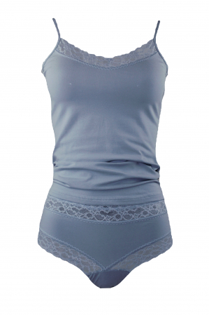 Maiouri si Body-uri - Set maiou si chiloti dama Magic dream, model 8163, Albastru deschis, S