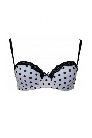 Set sutien si chiloti Jadea complet cu balconet brazilian,Avorio,Marime 80B-M EU [4]