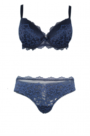 Super Reduceri -30%  Use code MEGA30 - Set sutien si chiloti Sì è Lei, albastru, 85C EU