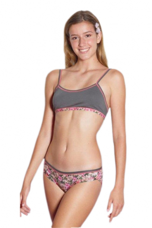 Lenjerie intima copii - Set 2 tricou si chiloti fete Rossoporpora CS207