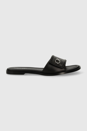 INCALTAMINTE DAMA - Slapi dama Calvin Klein Flat Slide Relock Lth HW0HW01939
