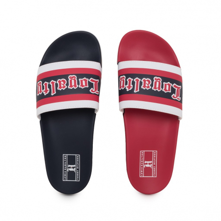 Slapi, papuci barbati - Slapi Tommy Hilfiger FM0FM01972