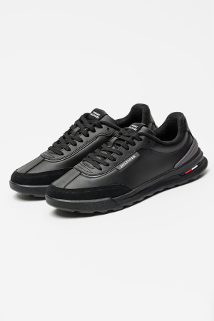 Pantofi sport Tommy Hilfiger Retro Runner FM0FM05721 negri din piele cu talpa chunky [3]
