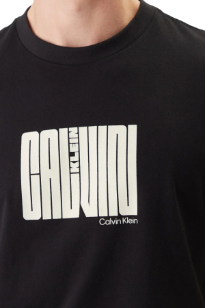 Tricou barbati Calvin Klein LV04RE832G negru cu logo graphic [2]