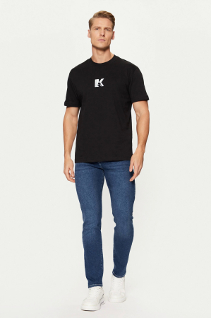 Tricou bărbați Karl Lagerfeld Jeans logo KL negru/alb A1M17044 [2]