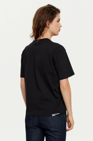 Tricou damă Karl Lagerfeld Jeans logo KL alb/negru A1W17031 [1]