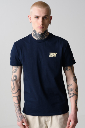 NOUTATI - Tommy Jeans Men's Logo Back Graphic T-Shirt DM0DM21864