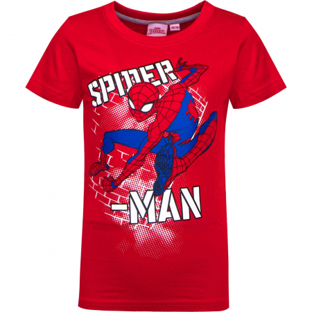 Tricouri copii - Tricou cu maneca scurta , Spiderman, Rosu, 8 ani