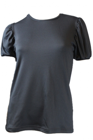 Tricouri dama - Tricou cu maneci scurte pentru dama ,rossoporpora,Negru,Marime L