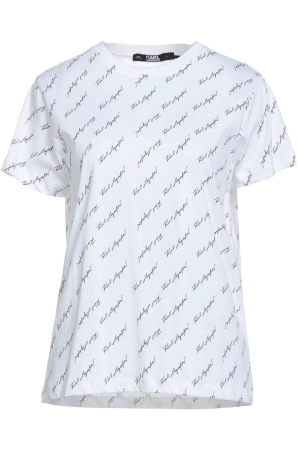 Tricouri dama - Tricou dama Karl Lagerfeld  all-over print signature