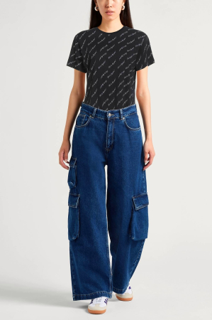 Karl Lagerfeld women's all-over signature print t-shirt [1]