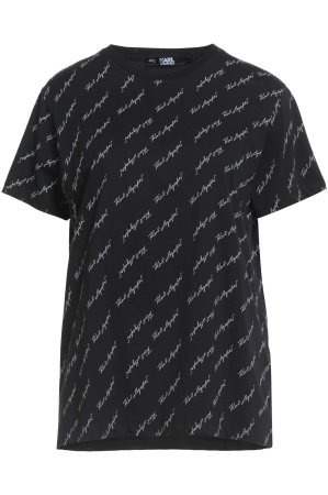 Tricouri dama - Tricou dama Karl Lagerfeld  all-over print signature