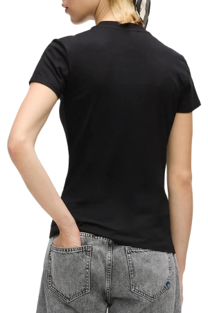 Tricou damă Karl Lagerfeld Jeans negru slim cu logo KL B2W17064 [1]