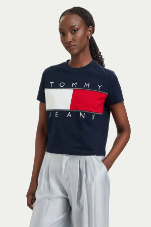 Tricouri dama - Tricou dama Tommy Jeans Flag DW0DW22818