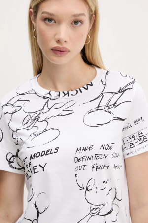 Tricou dama Desigual din bumbac MICKEY SKETCH [2]