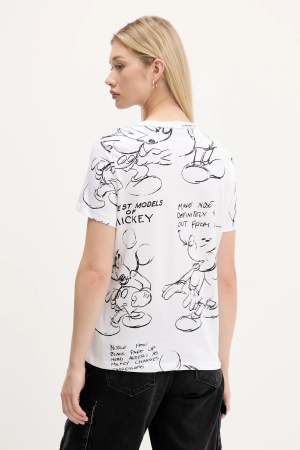 Tricou dama Desigual din bumbac MICKEY SKETCH [1]