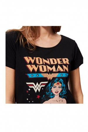 Tricou dama Wonder Woman, Negru, XS EU [1]