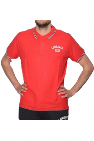 Super Reduceri -30%  Use code MEGA30 - Tricou polo barbati Lonsdale, Rosu, Marime XL