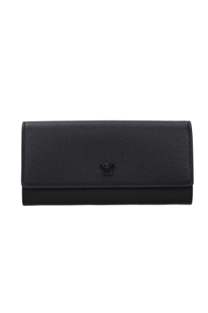 Accesorii - Portofel dama Versace F86332 negru din piele naturala cu logo
